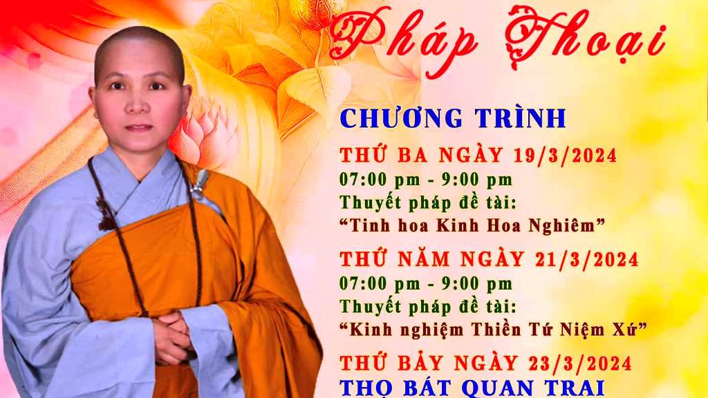 Tu Bát Quan Trai Giới tại Chùa Đại Bảo Trang Nghiêm, Hayward với NS Thích Giới Hương 23/3/24