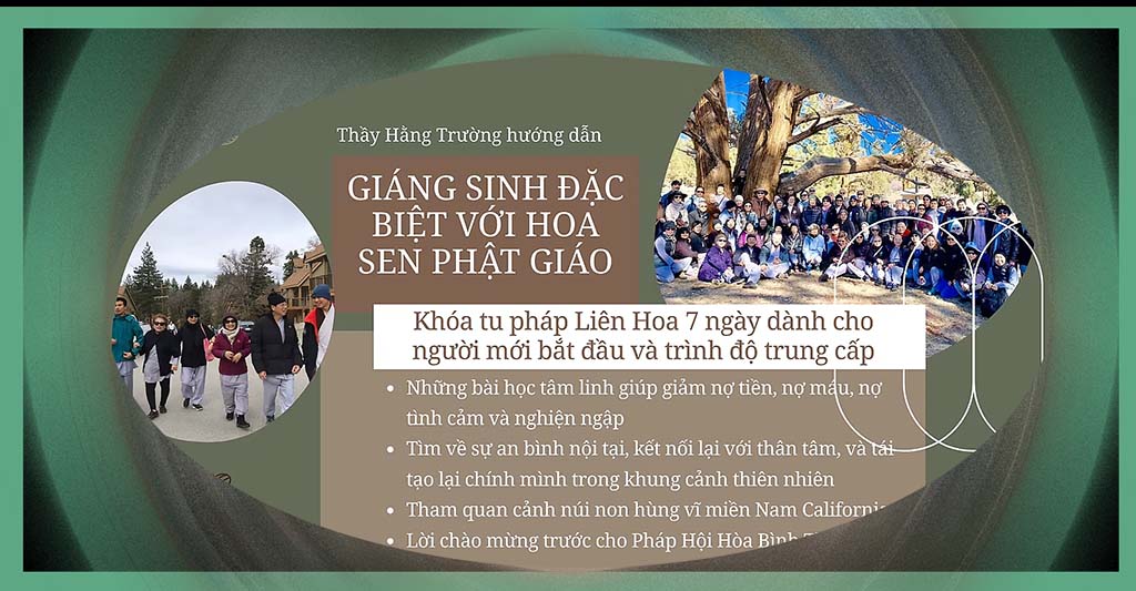 Hội Từ Bi Phụng Sự mời dự khóa tu Giáng Sinh đặc biệt với Thầy Hằng Trường